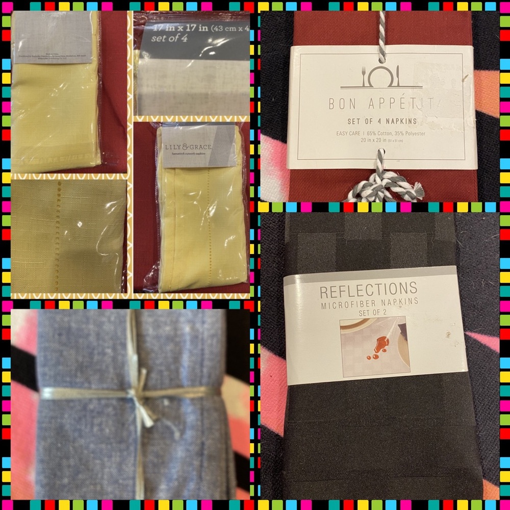 **** FREE NAPKINS WITH PURCHASE OF SET OF PLATES/charger***While supplies last!!